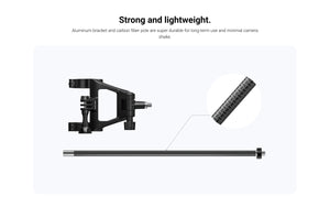 Aluminium-alloy bracket and carbon-fibre pole construction