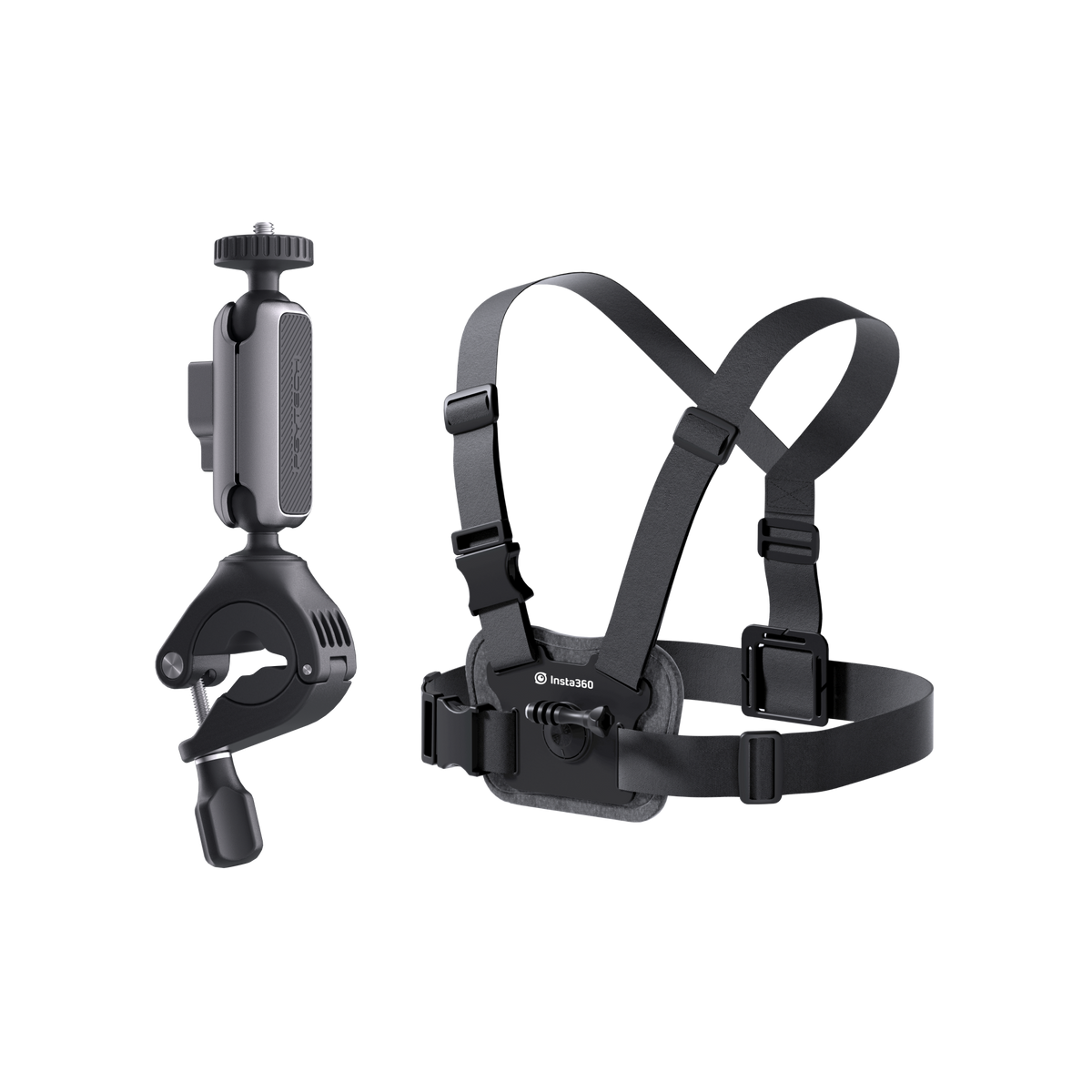 Insta360 Bike Kit handlebar Mount and Chest Strap supplied in the Bike Kit