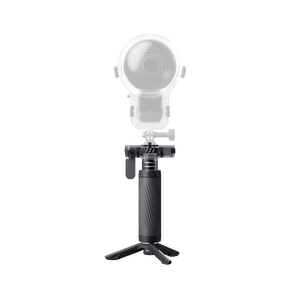 Insta360 Dive Buddy underwater tripod arrangement with illustrative camera equipment