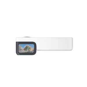 Insta360 GO 3S Retro Viewfinder Canvas White optical window and housing angle
