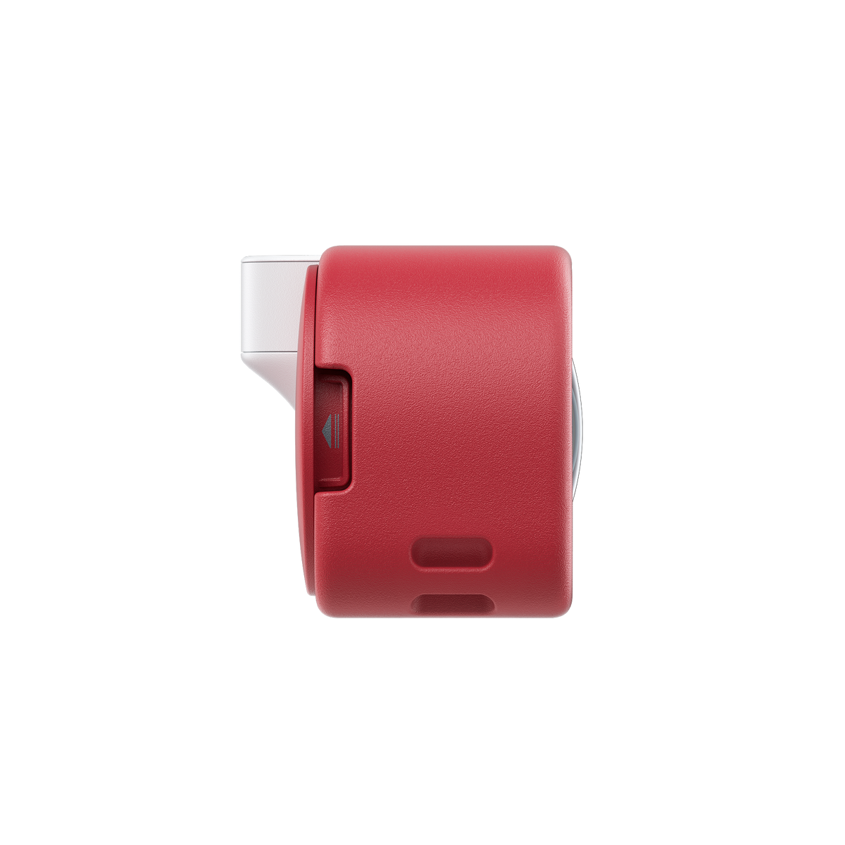 Insta360 GO 3S Retro Viewfinder Classic Red optical window and housing angle