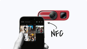 Insta360 GO 3S Retro Viewfinder NFC phone connection illustration after setup