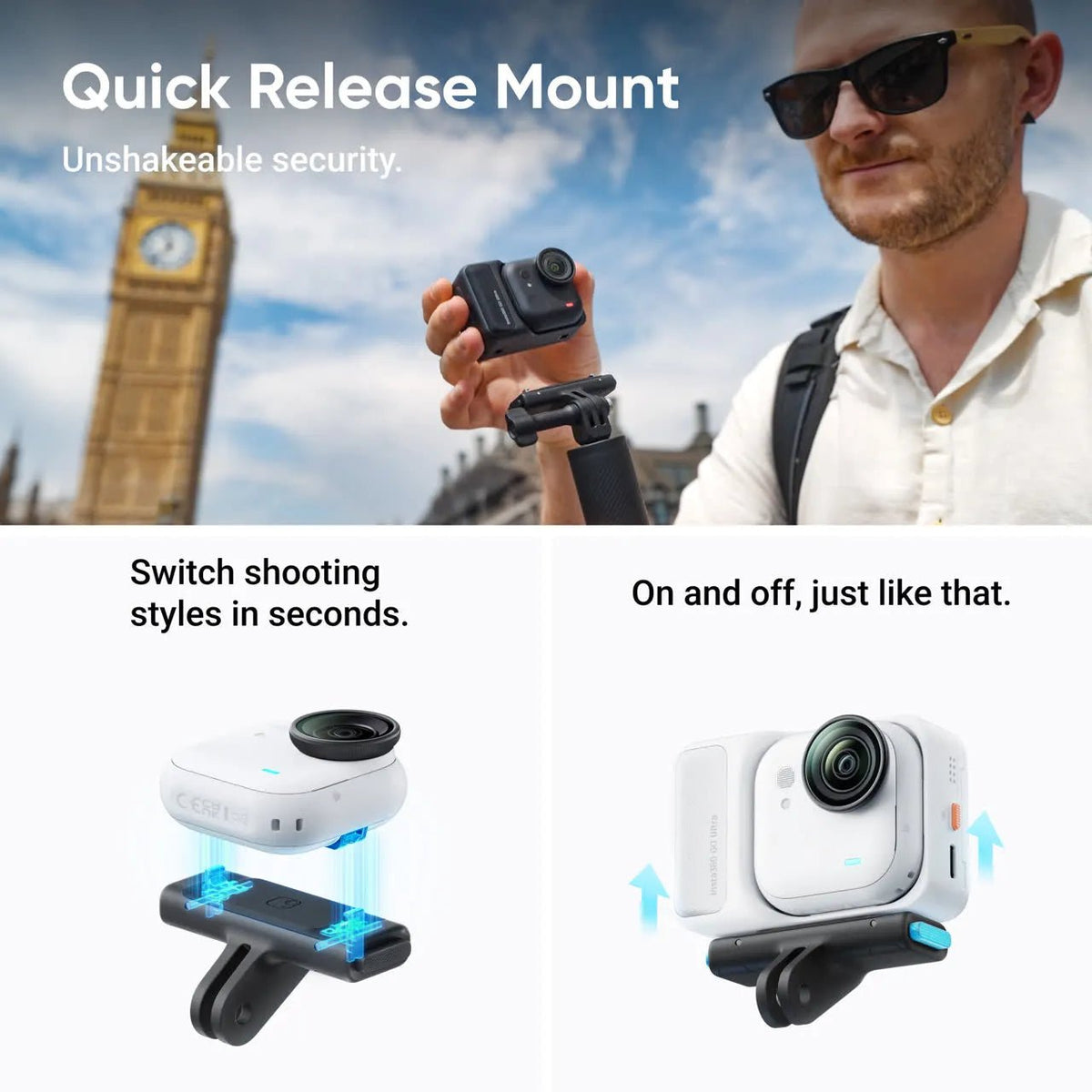 Insta360 GO Ultra 4K 50MP Hands-Free Action Camera with AI - ACE Peripherals