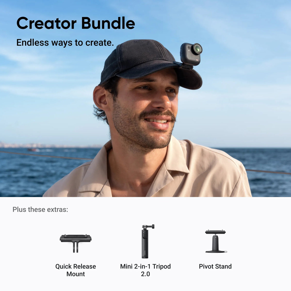 Insta360 GO Ultra 4K 50MP Hands-Free Action Camera with AI - ACE Peripherals
