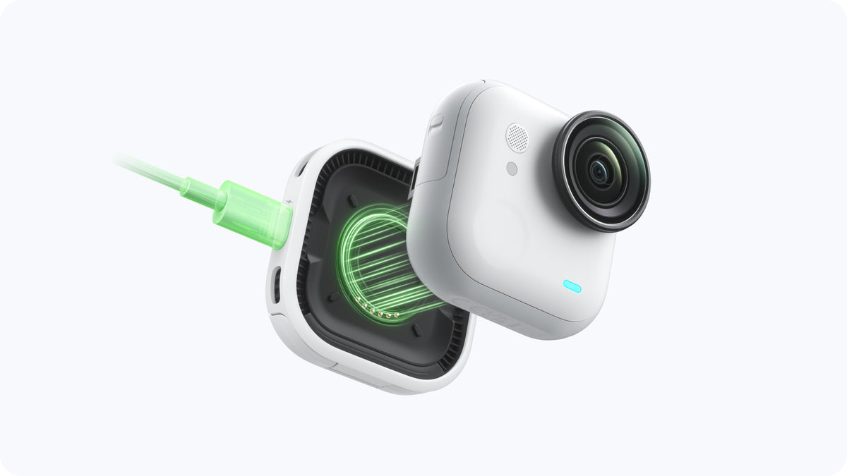 Insta360 GO Ultra FOMO Flexi Mount manufacturer airflow illustration around the magnetic camera base