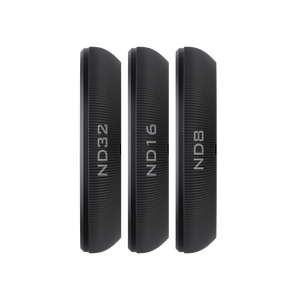 Insta360 GO Ultra ND Filter Set side view of the three labelled filter strengths