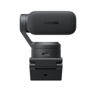 Insta360 Link 2 Pro Graphite Black rear view showing USB-C connection