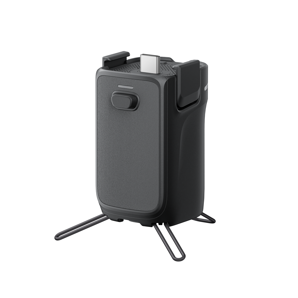 Insta360 Luna Series Battery Handle Black standalone handle with its tripod legs open