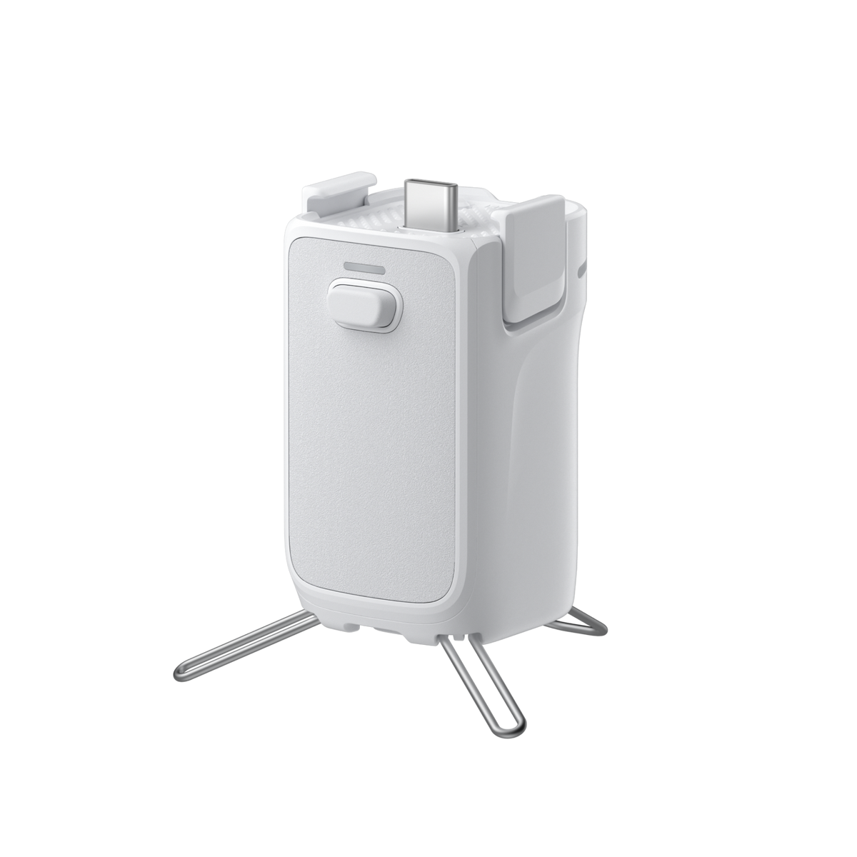Insta360 Luna Series Battery Handle White standalone handle with its tripod legs open