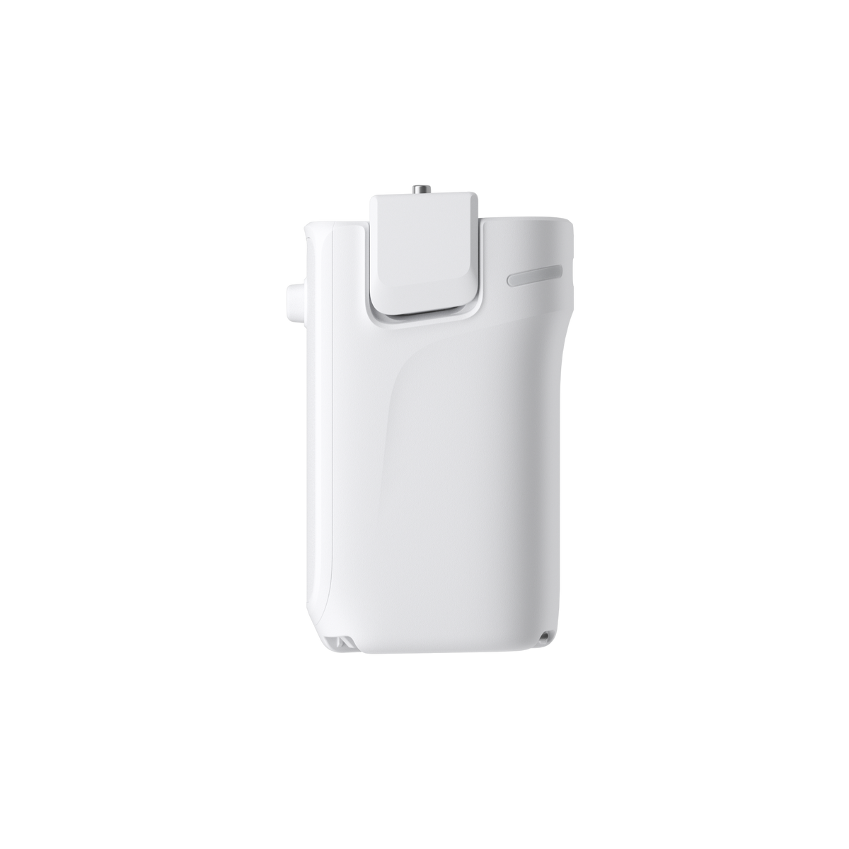 Insta360 Luna Series Battery Handle White rear and camera-locking clip view