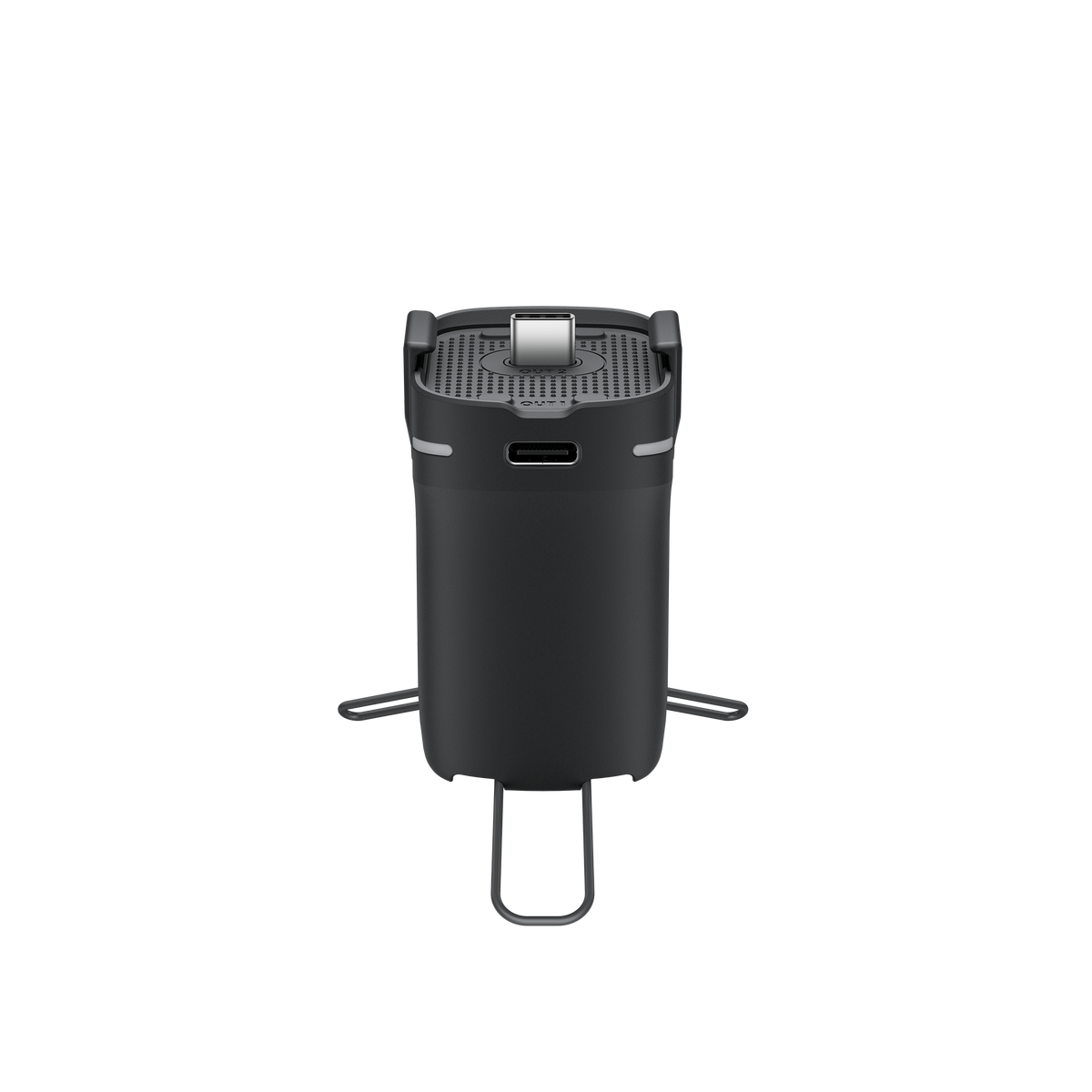 Insta360 Luna Series Battery Handle Black rear view with tripod legs deployed