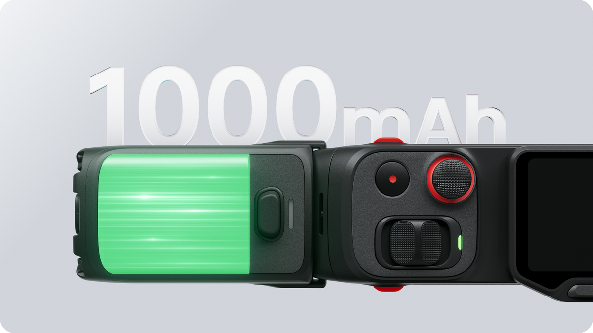 Insta360 Luna Series Battery Handle manufacturer integrated-battery illustration with a separate camera