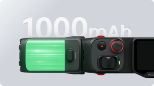 Insta360 Luna Series Battery Handle manufacturer integrated-battery illustration with a separate camera