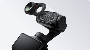 Insta360 Luna Ultra Wide Angle Lens magnetic attachment illustration with a Luna Ultra camera, camera sold separately