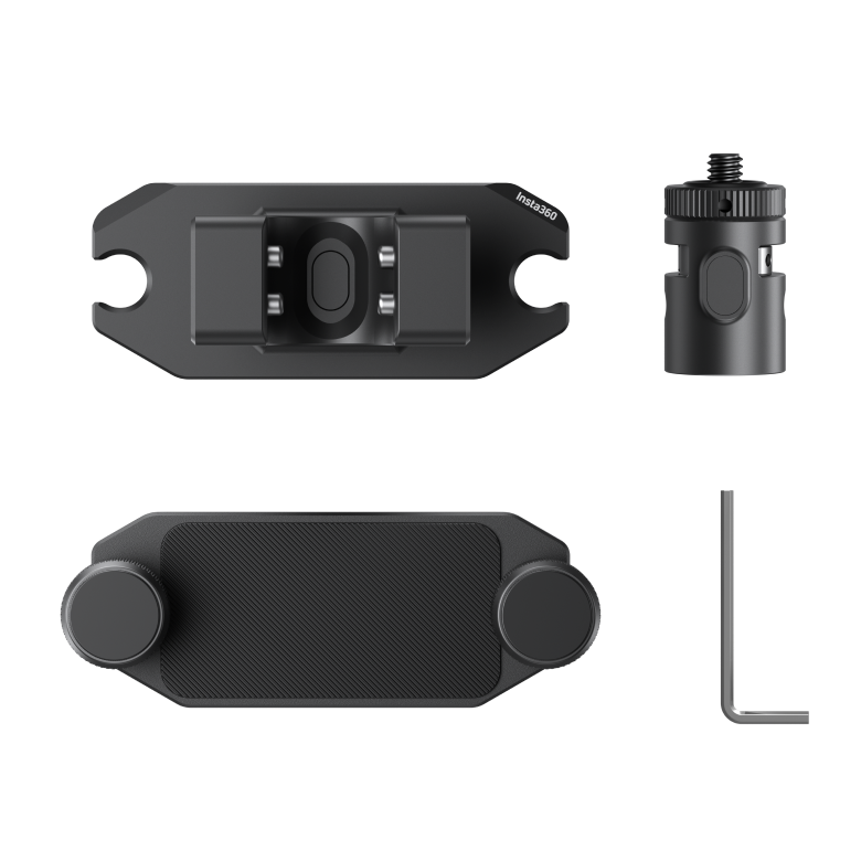 Insta360 Magnetic Selfie Stick Holster holster and quick-release component arrangement