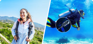 Insta360 Magnetic Selfie Stick Holster manufacturer hiking and diving use examples