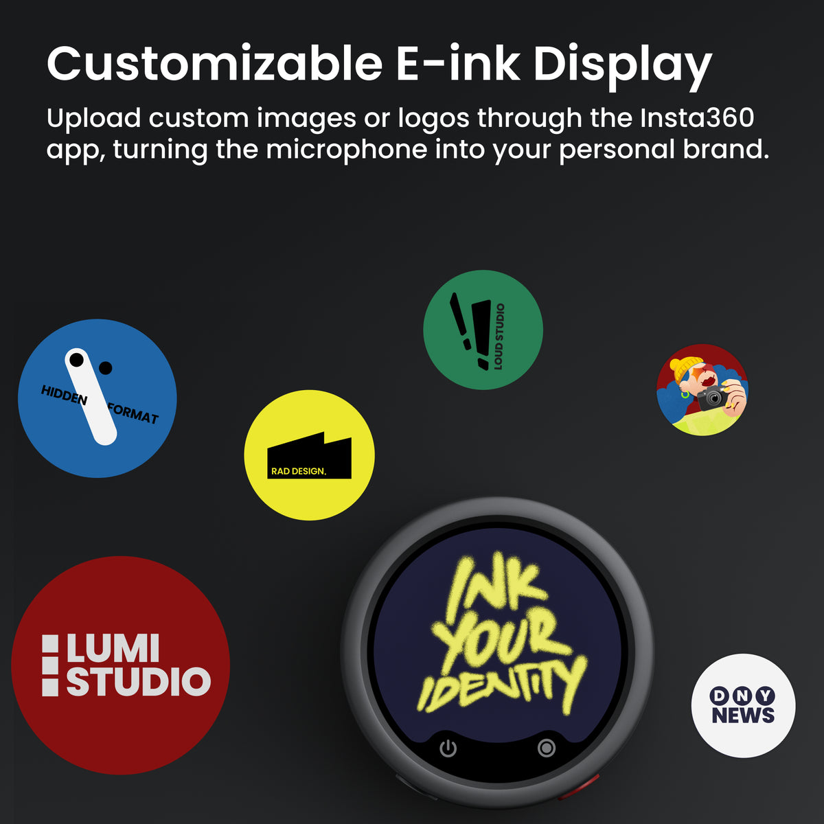 Insta360 Mic Pro Transmitter (Graphite Black) official feature or package view