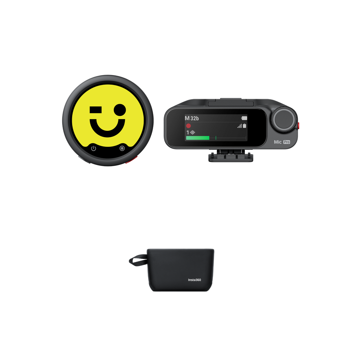 Insta360 Mic Pro (1 TX + 1 RX) official equipment view