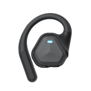 Insta360 POV Head Tracker tracker seated in the curved right-ear mount