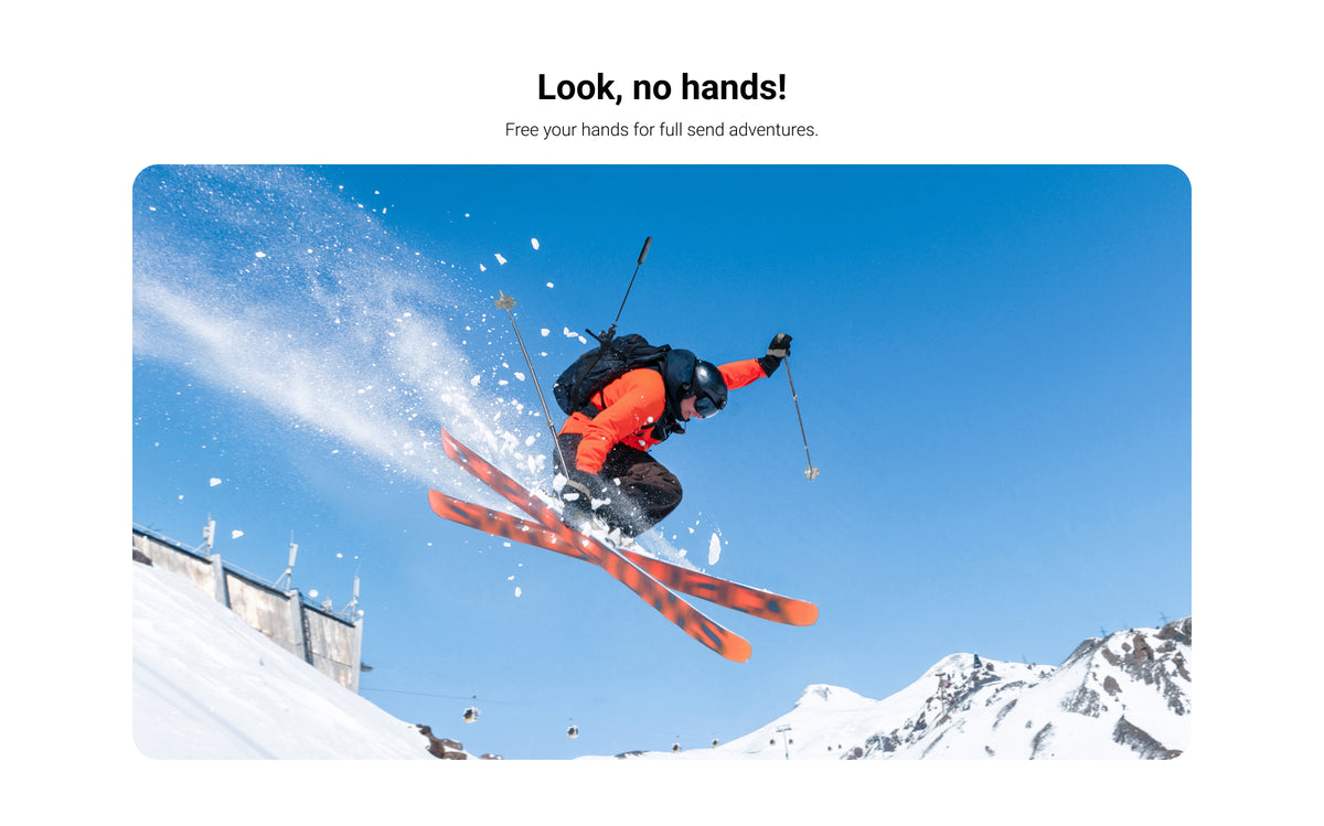Insta360 Third-Person Backpack Mount manufacturer hands-free skiing application image