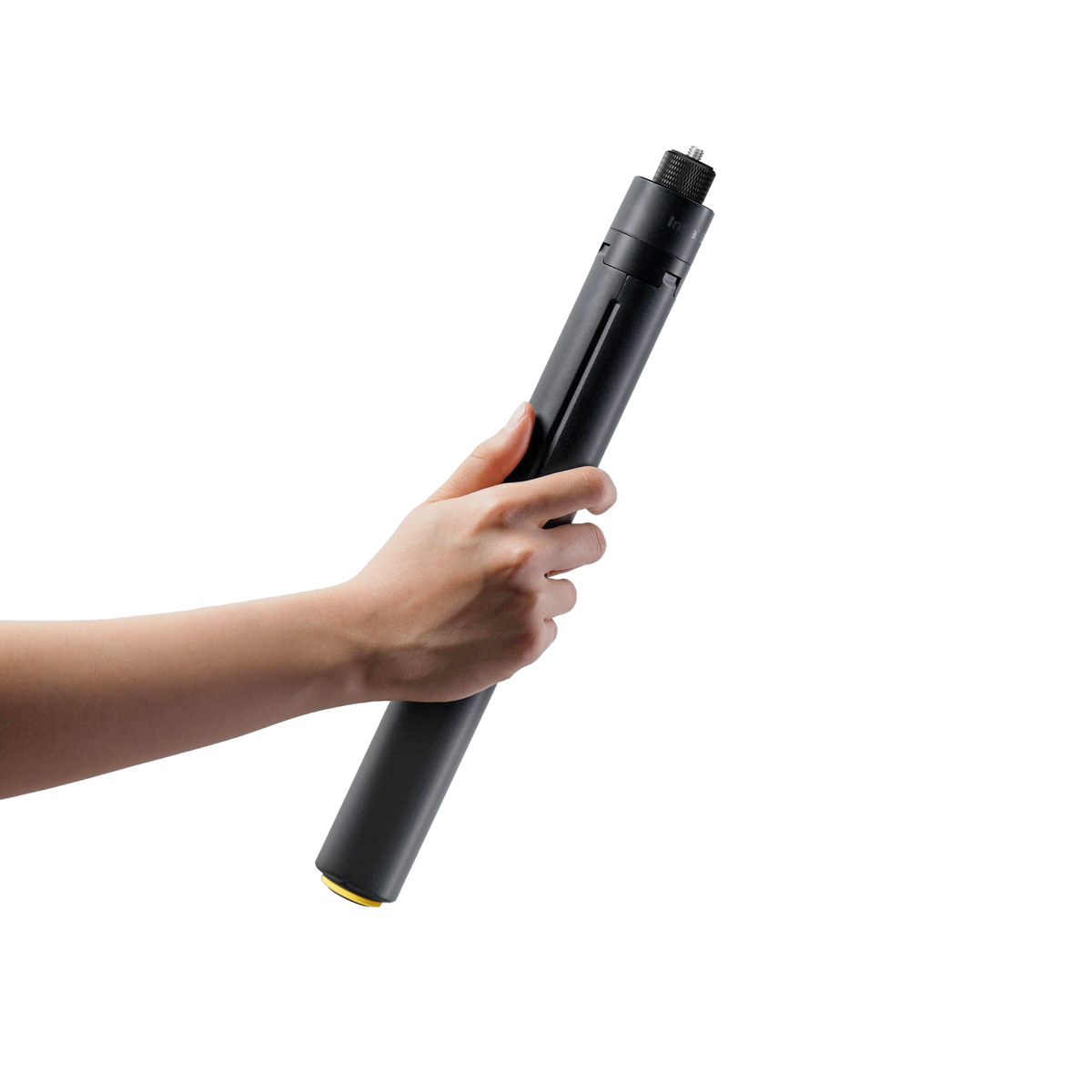 Insta360 Throwpod collapsed support held in one hand