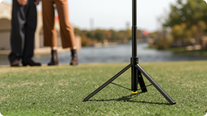 Insta360 Throwpod opened tripod base on an outdoor surface
