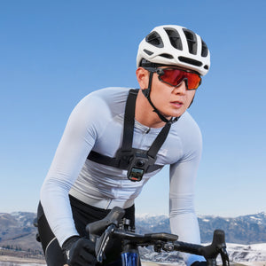 Insta360 X Series POV Chest Mount 2.0 cycling application with chest-mounted camera, camera sold separately