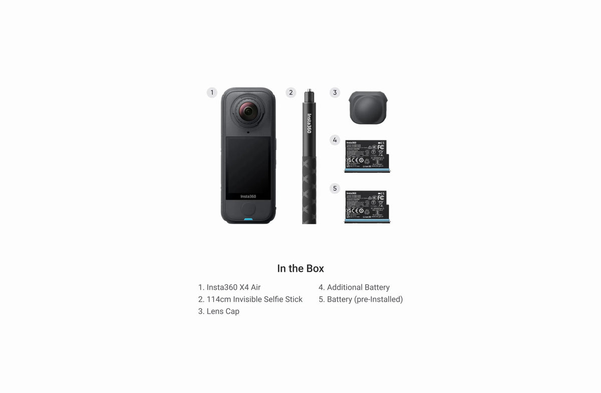 Insta360 X4 Air 8K 29MP 360° Video Camera with Active HDR and AI - ACE Peripherals