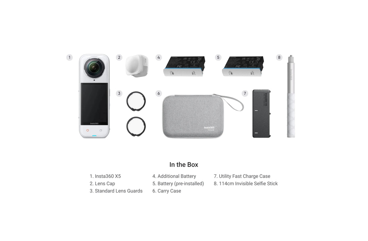 Insta360 X5 8K 72MP 360° Video Camera with Active HDR and AI - ACE Peripherals