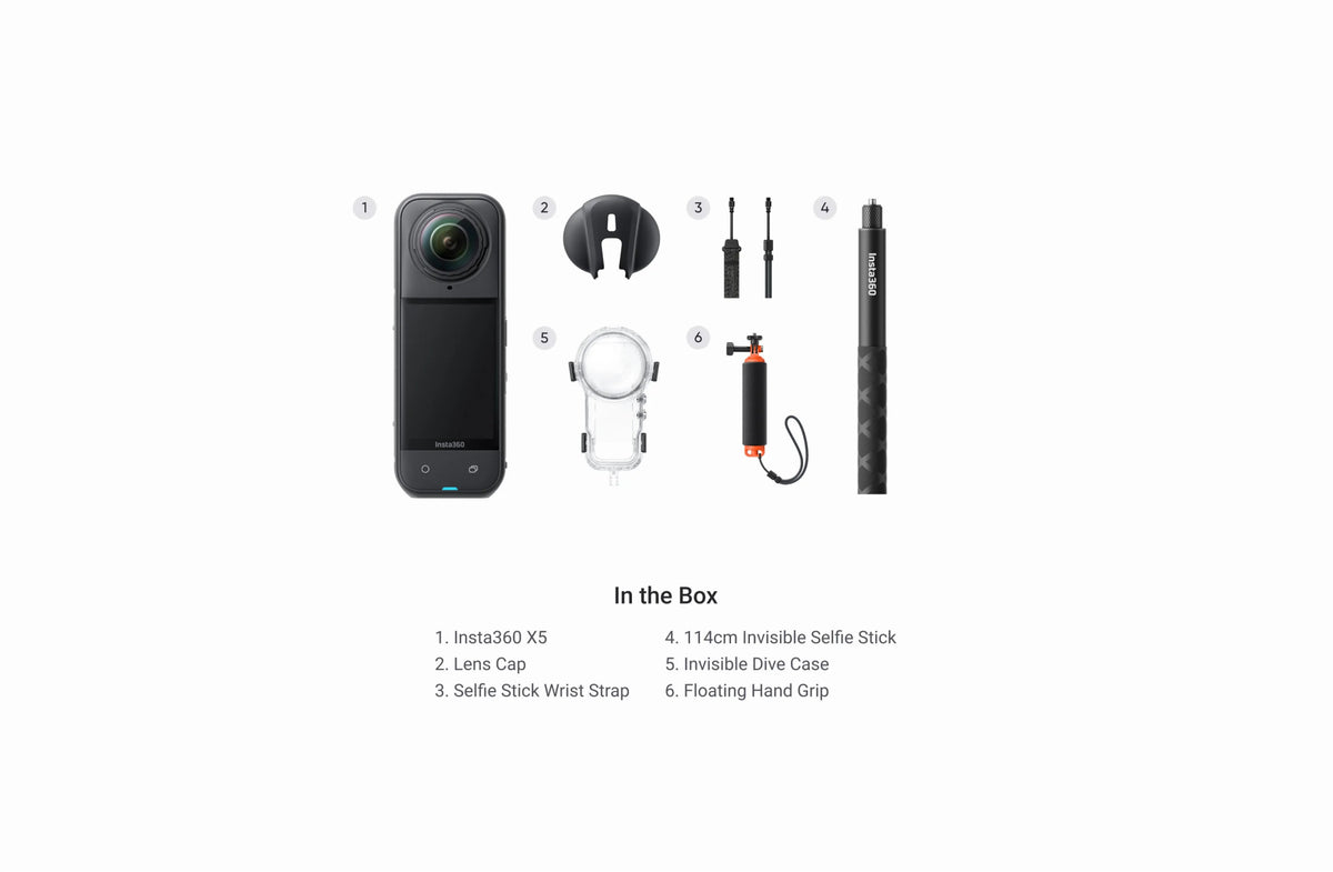 Insta360 X5 8K 72MP 360° Video Camera with Active HDR and AI - ACE Peripherals