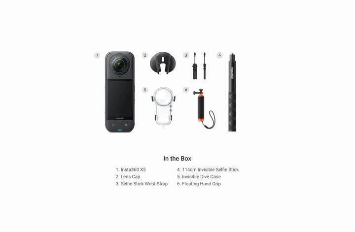 Insta360 X5 8K 72MP 360° Video Camera with Active HDR and AI - ACE Peripherals