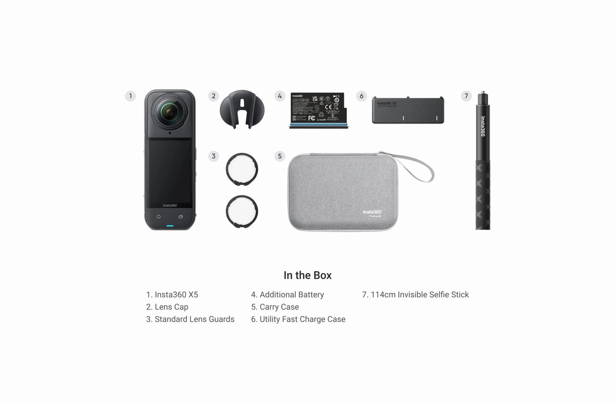 Insta360 X5 8K 72MP 360° Video Camera with Active HDR and AI - ACE Peripherals