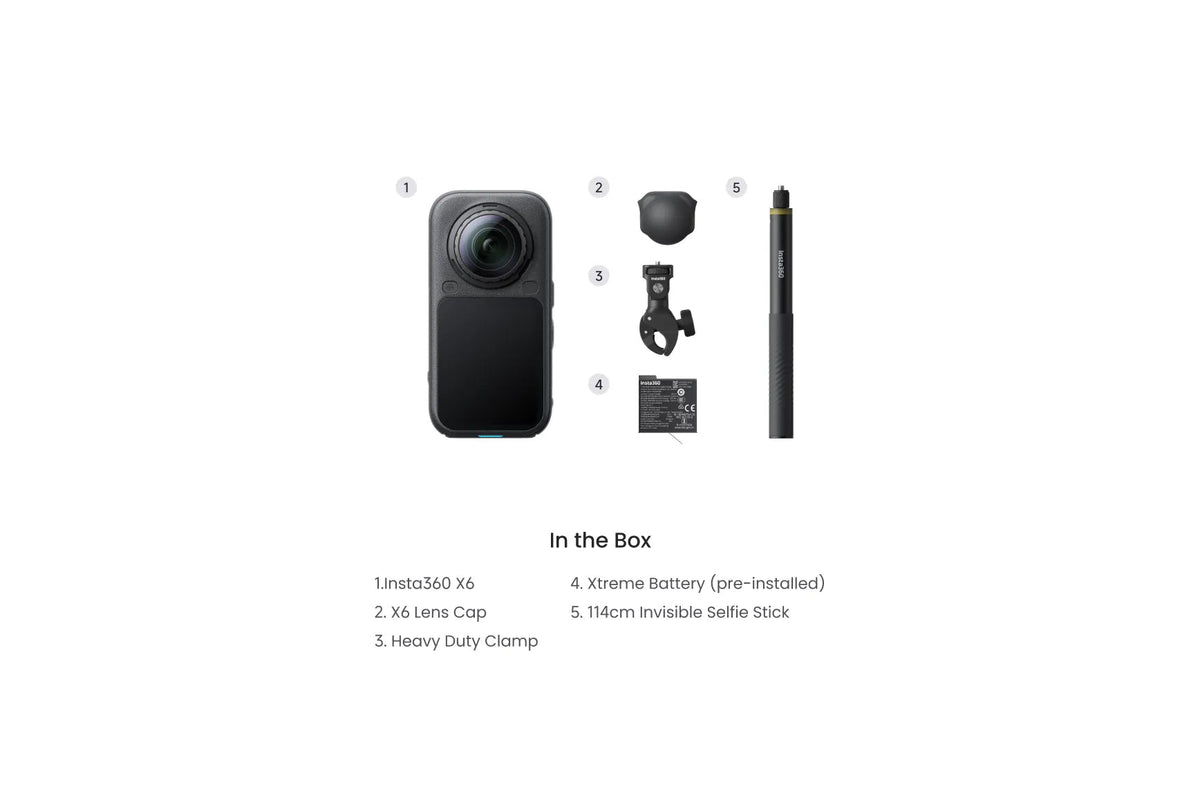 Insta360 X6 8K 360° Camera with 1-Inch Imaging and AI - ACE Peripherals