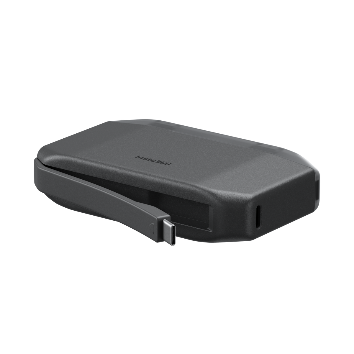 Insta360 X6 Fast Charge Case angled view of the closed case
