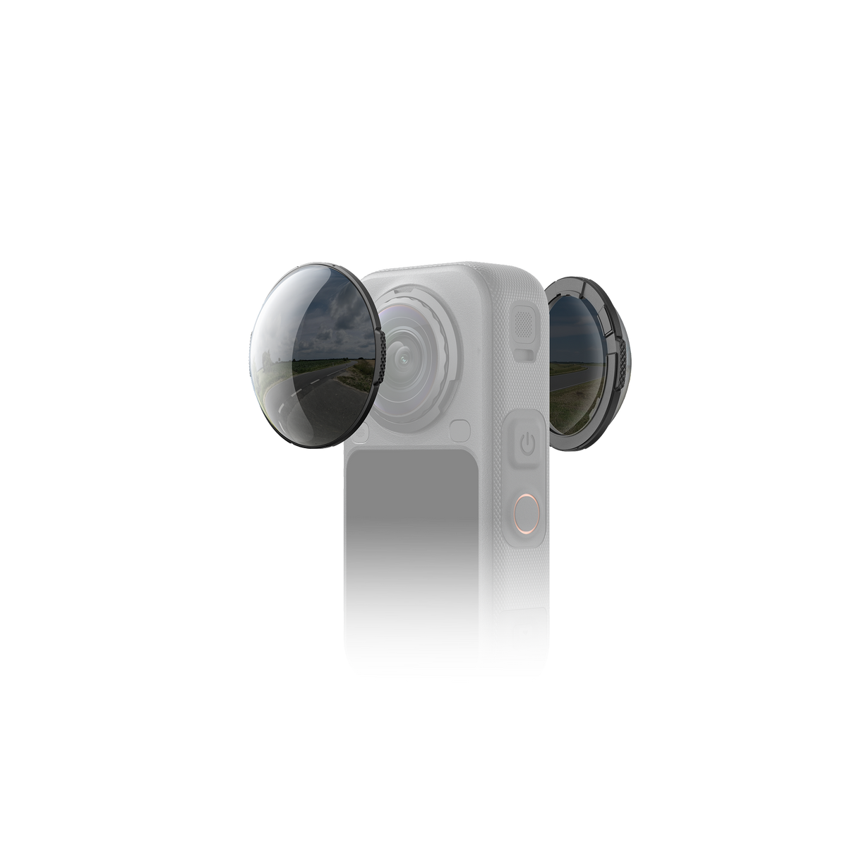 Insta360 X6 ND64 ND Filters fit illustration with camera