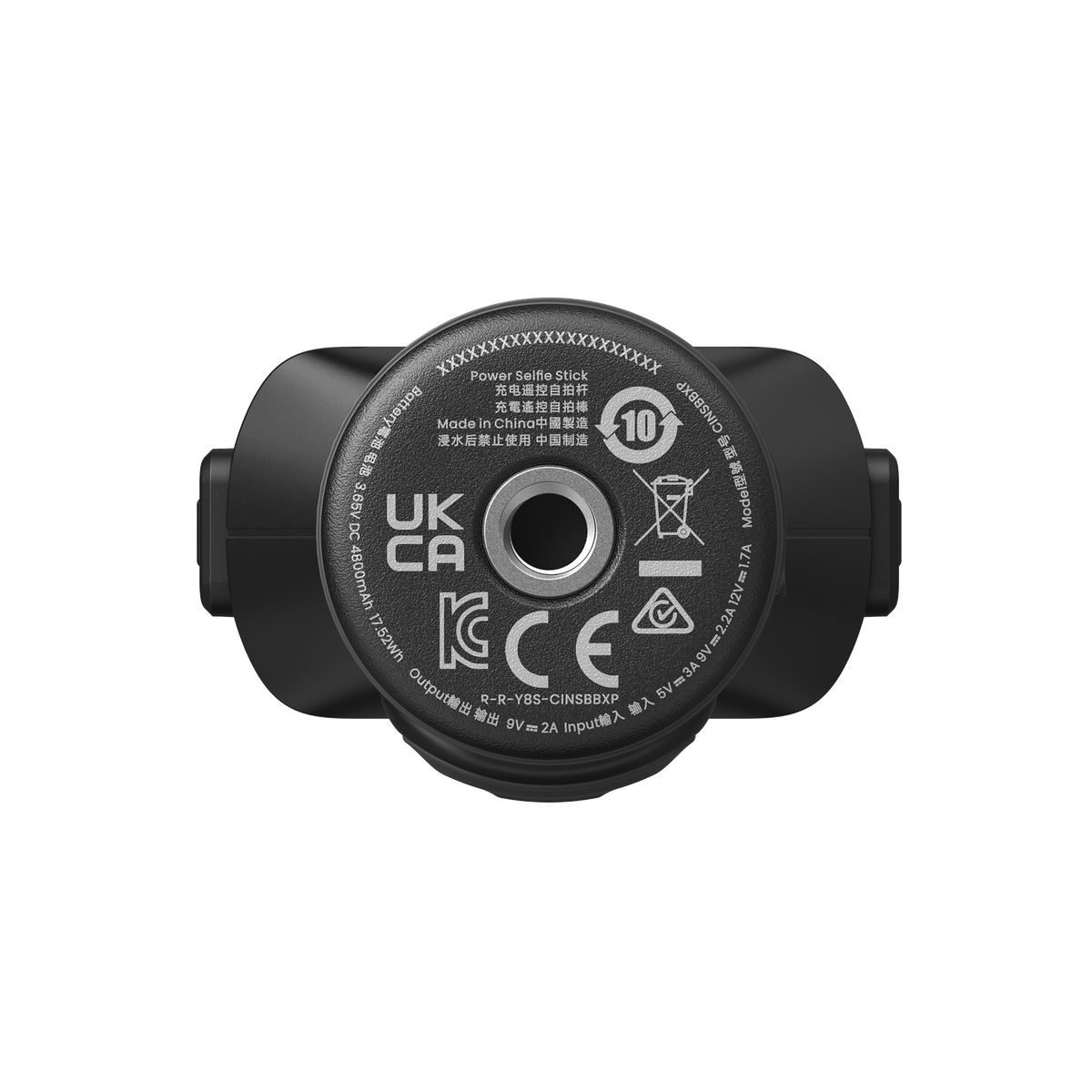 Insta360 X6 Power Selfie Stick electrical ratings and 1/4-inch base connection