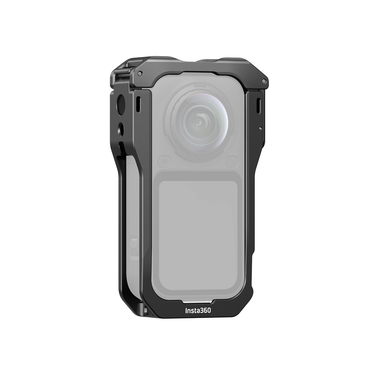 Insta360 X6 Protective Utility Frame frame fitted around an illustrative X6 camera, camera sold separately