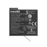 Insta360 X6 Xtreme Battery front label view of the battery