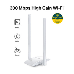 Mercusys MW300UH 300Mbps High Gain Wireless USB Adapter - ACE Peripherals