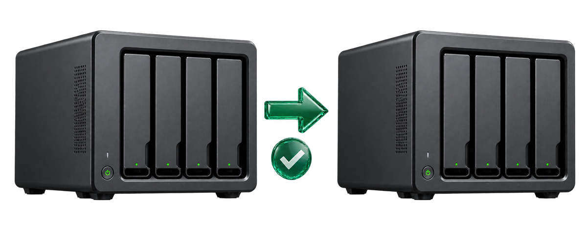 Illustration of compatible NAS migration assistance