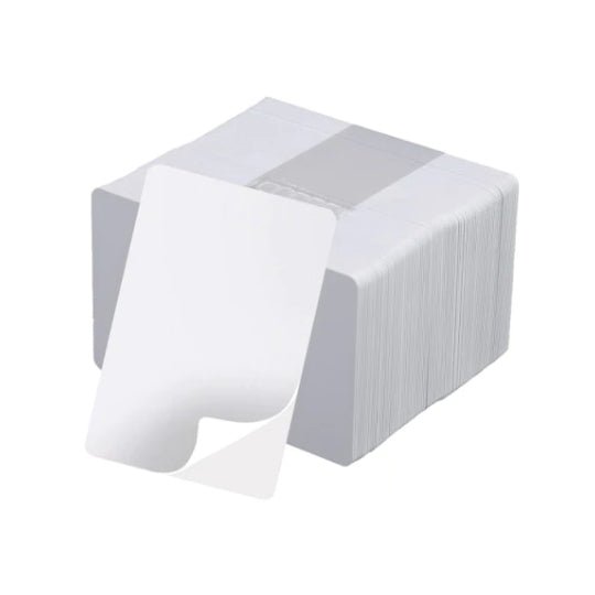 Premium Adhesive ID Plain Card 10mil ISO CR80 (White) - ACE Peripherals