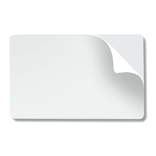 Premium Adhesive ID Plain Card 10mil ISO CR80 (White) - ACE Peripherals