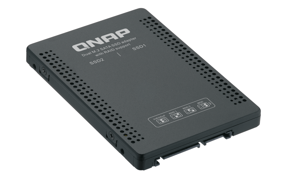 QNAP QDA - A2MAR Two M.2 SATA SSDs in 2.5 - inch SATA Drive Bay with RAID Support - ACE Peripherals