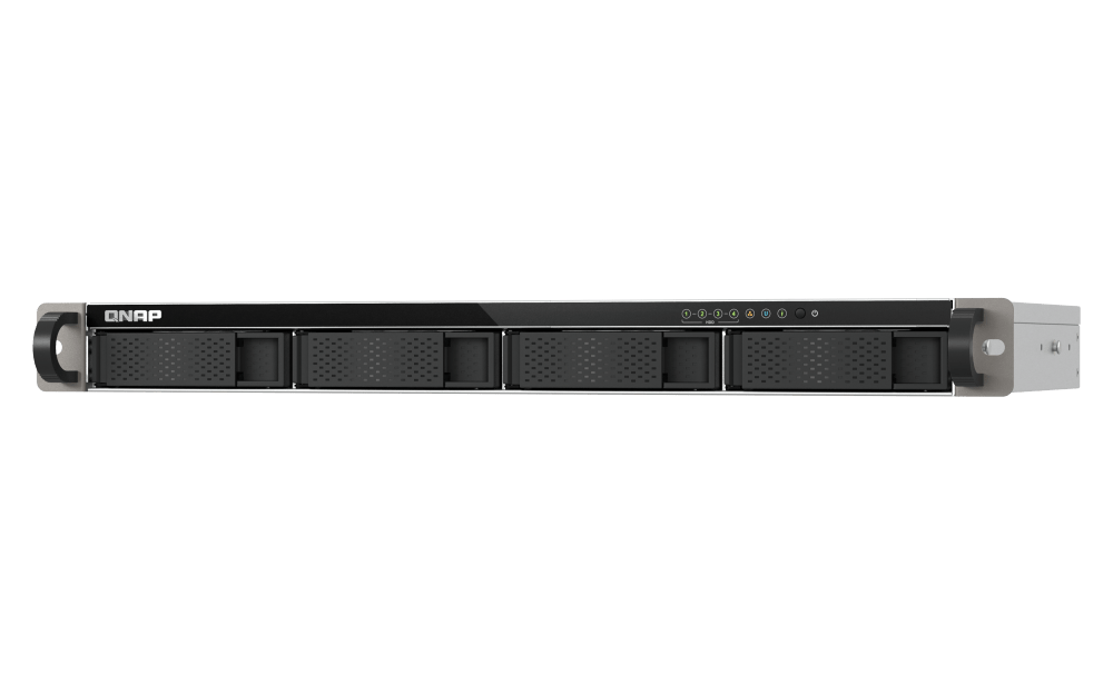 Qnap Rack Mount QNAP TS-433eU Short-Depth 1U NAS with AI and 2.5GbE
