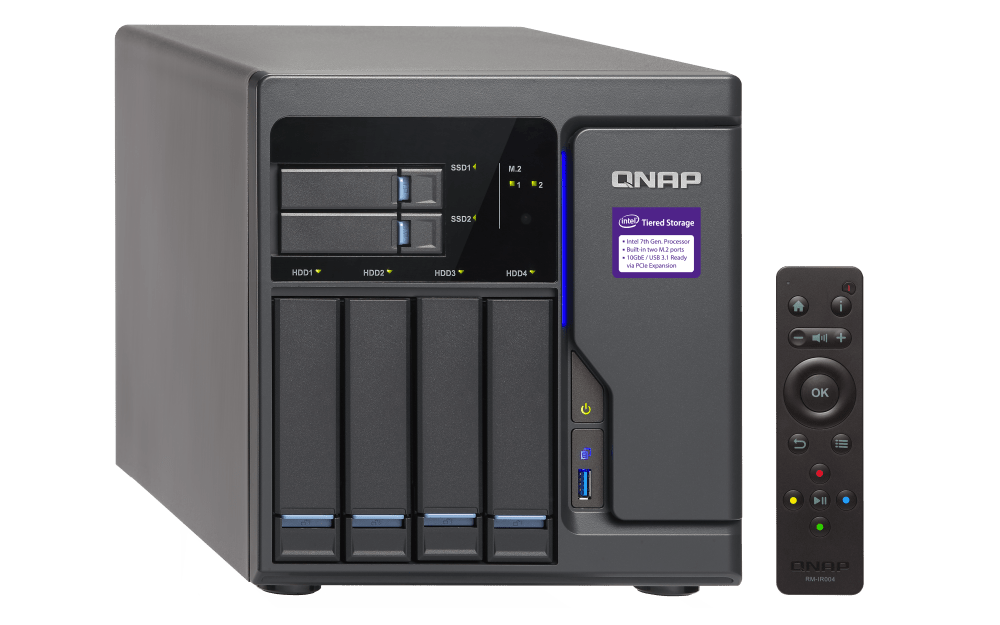 QNAP TVS - 682 6 - Bay NVMe SSD HDD HDMI Tower NAS - ACE Peripherals