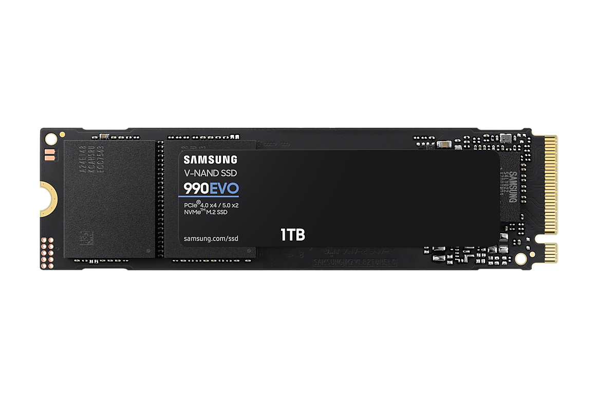 Samsung 990 EVO 1TB NVMe M.2 SSD, manufacturer front view