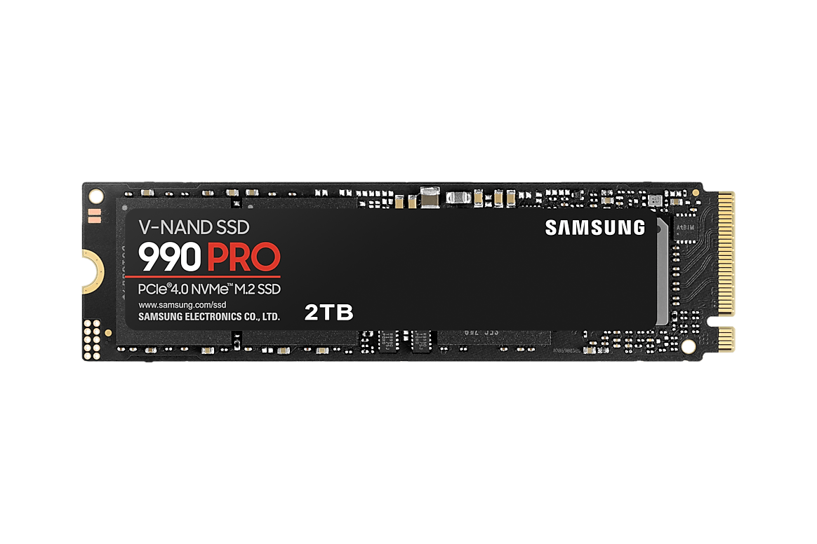Samsung 990 PRO 2TB bare M.2 NVMe SSD front