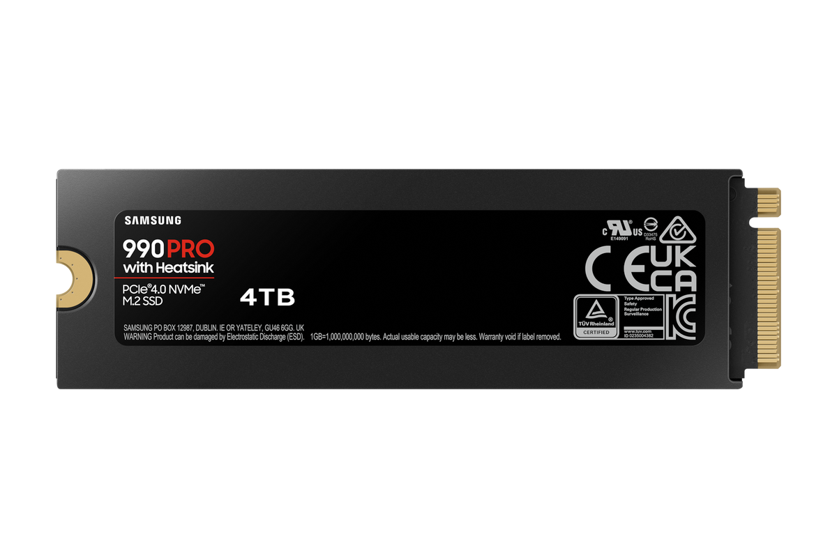 Samsung 990 PRO with Heatsink 4TB underside