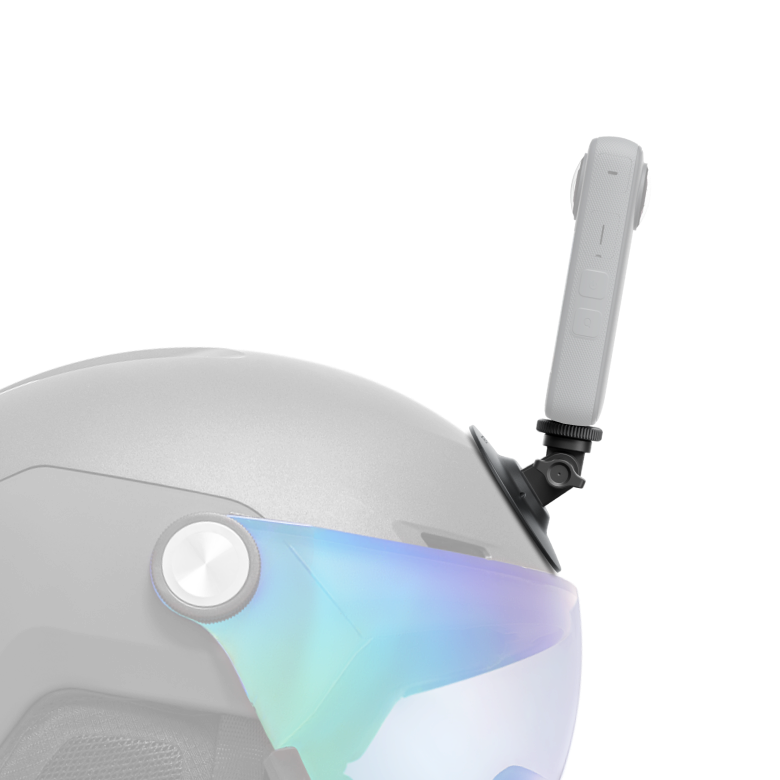 Illustrative flexible helmet mount and camera connection
