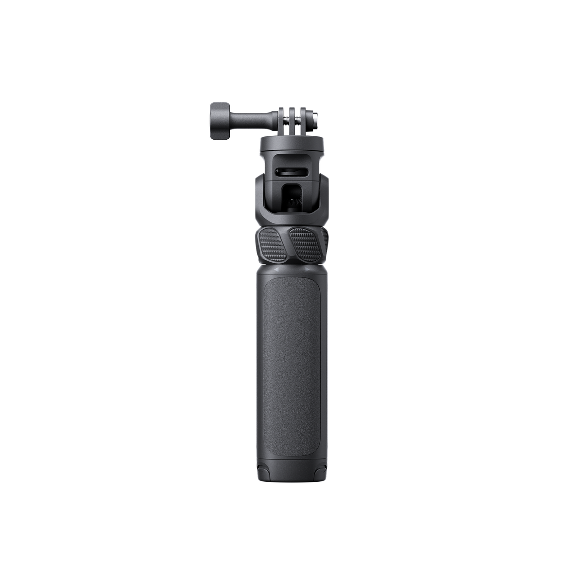 Camera mounting head and thumb screw on the short grip